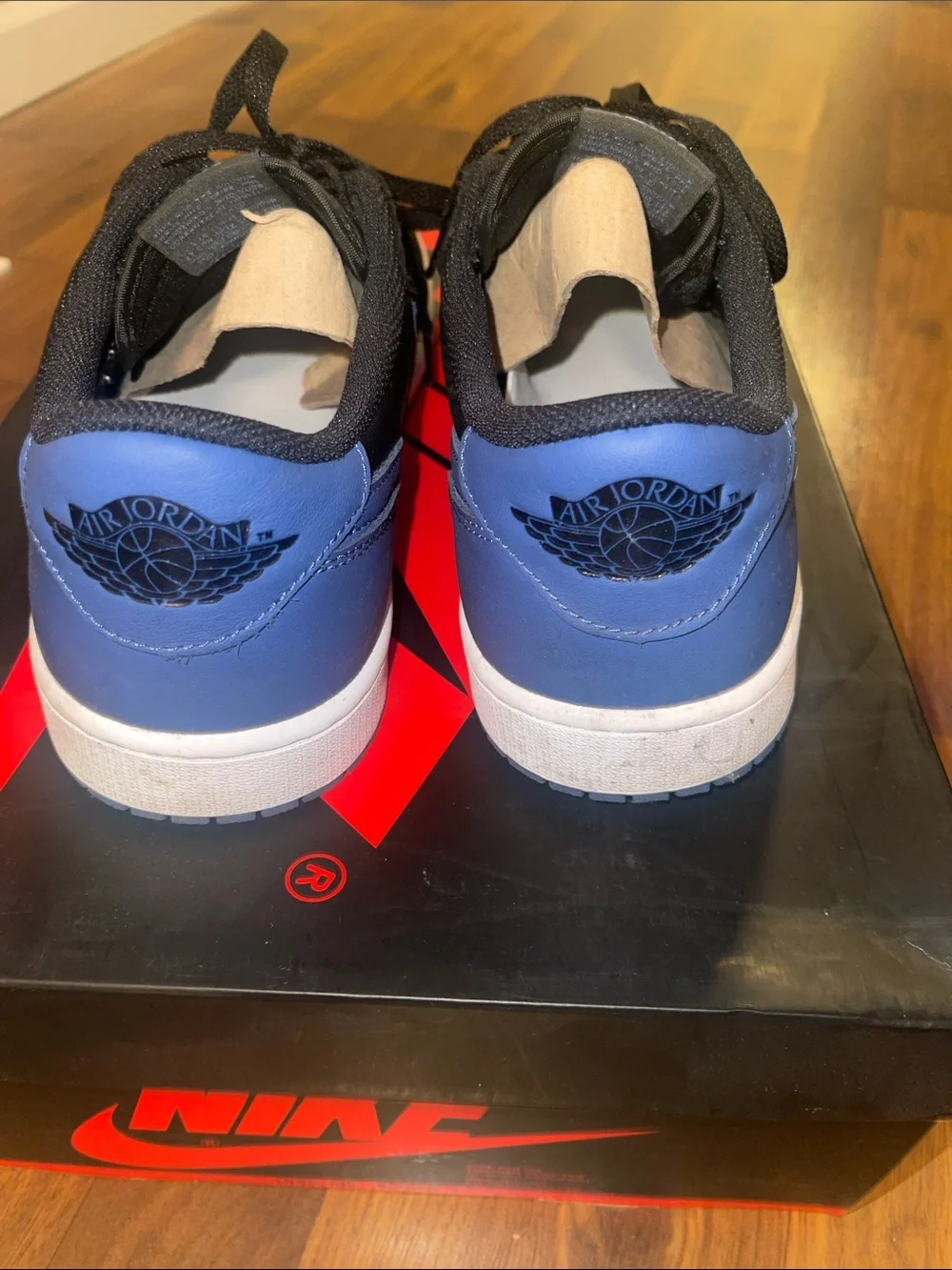 Nike Air Jordan 1 Low OG Mystic Navy Men's Size 12 Leather Sneakers CZ0790-041